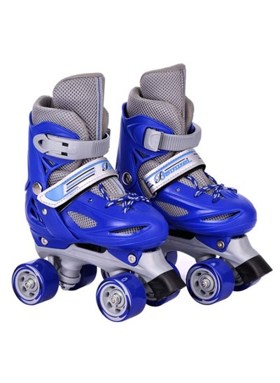 اشتري Roller skates adjustable for kids  4 wheel blue color size 35-38 في الامارات