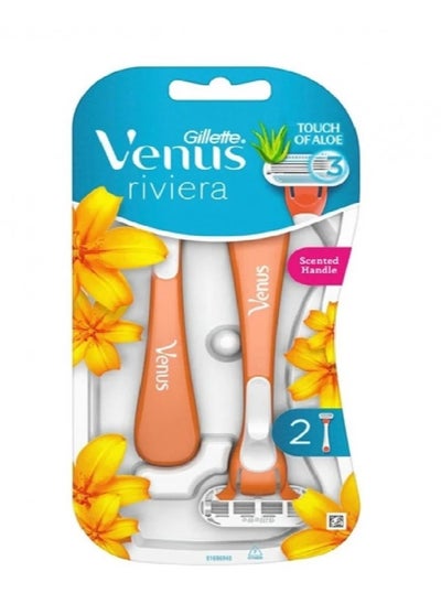 Buy Venus Riviera Women's Dispozable Razor, 2 Count in Saudi Arabia