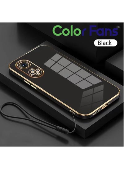 Buy Mobile Phone Case for Huawei Nova 9 Electroplated Protective Case Gold-Black in Saudi Arabia