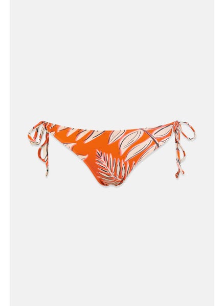 Buy Women Printed Bikini Bottom, Orange Combo in Saudi Arabia