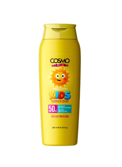 Buy Kids Sun Block SPF 50 Lotion UVA/UVB Protection For Unisex, 200ML in UAE