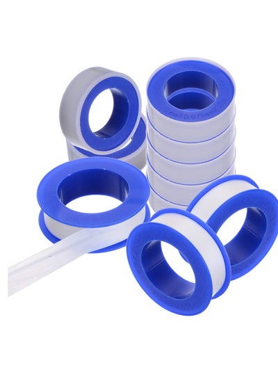 اشتري 10 Rolls of Waterproof Raw Material Plumber's Tape for Plumbing Faucet Sealant Tape, Plumbing Tape, Sealing Tape, Thread Sealant Tape, Shower Head Plumber's Tape (1/2" Wide X 394" Long) في الامارات