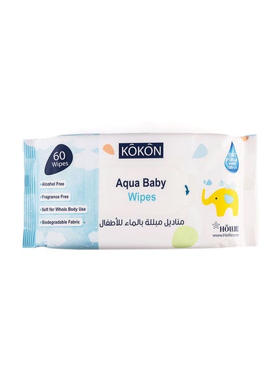 اشتري Aqua Baby Wipes - 60 Pieces في السعودية