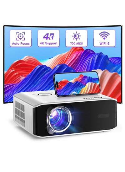 Buy Projector, 2024 Upgraded Auto-foucs Projector, Full HD 1080P Home Theater Video Projector, Compatible with HDMI/USB/AV/Smartphone/TV Box/Laptop | F2CV in UAE