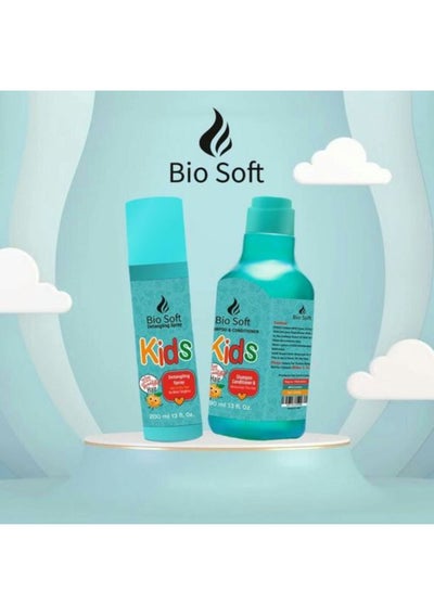 Buy Bio Soft Kids 2-in-1 Shampoo, Conditioner and Detangling Spray with Watermelon Scent in Egypt
