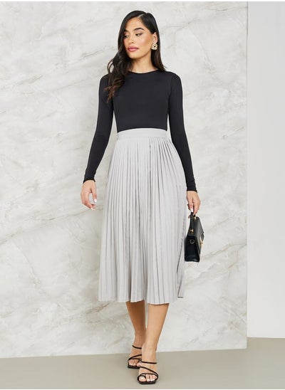 اشتري Pleated A-Line Midi Skirt في السعودية