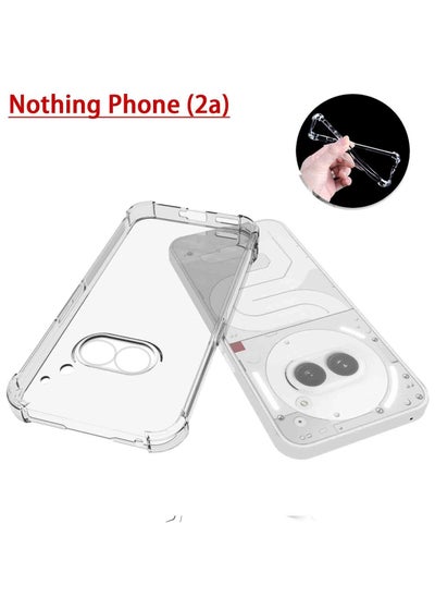 اشتري Phone Case For Nothing Phone (2a) Crystal Clear Ultra Slim Anti Scratch Shockproof Protective TPU Back Cover في السعودية