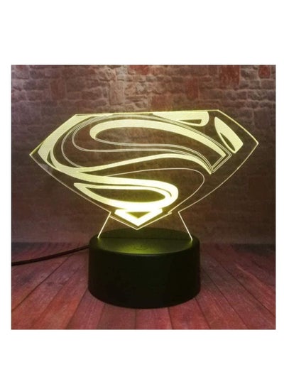 اشتري Night Light Superman Legends Hero Logo Symbol 3D LED Night Light RGB Lighting 7 Color Changing Boys Toys New Year Birthday Gifts في الامارات