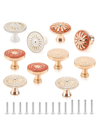 Buy SYOSI Round Cabinet Knob, 10 Pack Boho Furniture Knobs and Pulls European Style Kitchen Cabinet Knobs with Screws, Drawer Dresser Knobs for Furniture Kitchen Cupboard Closet Wardrobe Bathroom in UAE