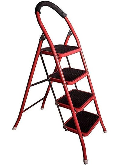 Buy 4-Step Portable Ladder Red/Black in UAE