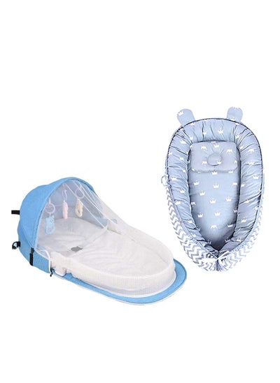 Buy Star Babies Pack of 2 (Baby Sleeping Pod with Baby Mosquito with Bed) - Grey/Blue in UAE