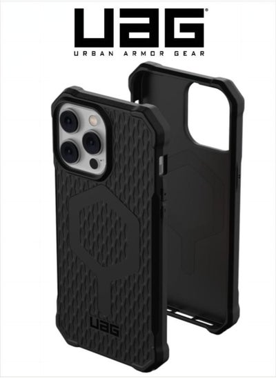 Buy Apple iPhone 14 Pro Max Case 6.7" Essential Armor Built-in Magnet Compatible with MagSafe Charging Ultra Thin Ergonomic Protective Cover - Black in UAE