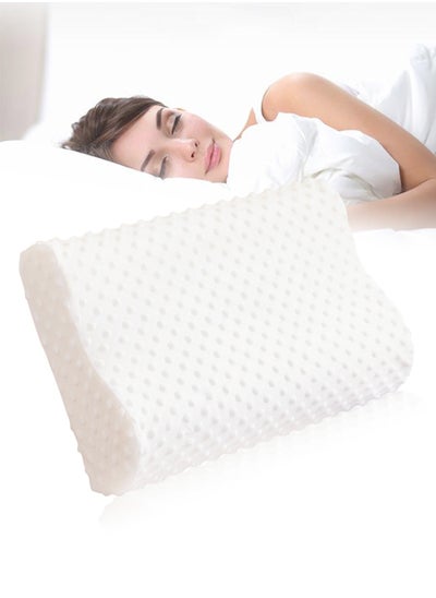 Buy Memory Foam Neck and Neck Pillow for Sleeping |Ergonomic Orthopedic Medical Pillow for Neck Support, Shoulder and Pain Relief |Medicinal Pillow for Side, Back and Tummy Sleepers - White in UAE