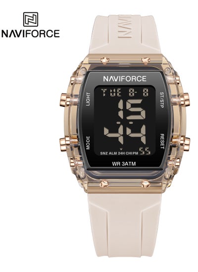 اشتري Women's Digital Square Shape Silicone Wrist Watch NF7102 RG/BG - 35 Mm في الامارات