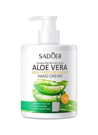 Buy Aloe Vera Highly Moisture Nourish Hand Cream Hydration Anti-Dry Cracking Tender Smooth Hand Cream 450g in UAE