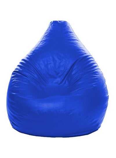 Buy Faux Leather Multi-Purpose Bean Bag With Polystyrene Filling Royal Blue in UAE