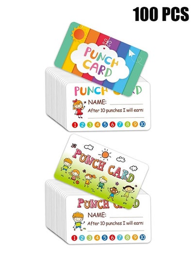 Buy Reward Punch Cards, Reward Incentive Card for Teacher, Behavior Chart for Kids, Homeschool Classroom Supplies for Motivation 2" x 3.5"(100pcs, Boys and Girls) in Saudi Arabia