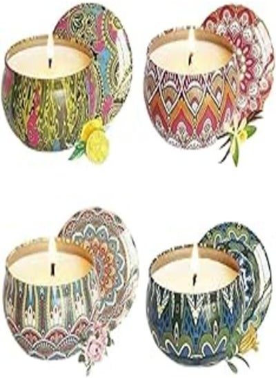 اشتري Set of 4 Moroccan candles Multicolor في مصر