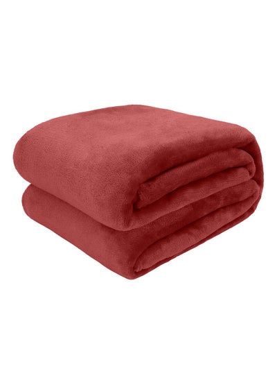 Buy Flannel Fleece Double Size 220x240cm for All Season Fluffy Blanket Warm Bed Blanket Throw for Sofa & Bed Comfortable and Soft Blanket in UAE