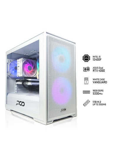 اشتري SNOWSTRIKE Gaming PC High Performance with Intel Core i5-12400F CPU, 16GB DDR5 RAM/1TB SSD/8GB NVIDIA GeForce RTX 4060 Graphics Card/Windows 11 Pro في السعودية