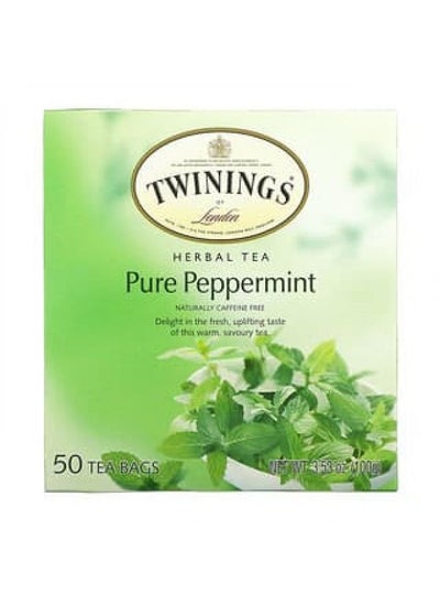 Buy Twinings, Herbal Tea, Pure Peppermint, Caffeine Free, 50 Tea Bags, 3.53 oz (100 g) in UAE