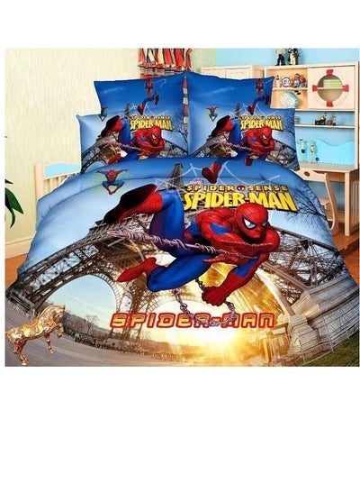 Buy Textile Children Cartoon 3d Print Bedding Sets Comforter with fixed Duvet Set Bed Linen Boys Girls Single Comfort 160x210 Bed Sheets 120”200 in UAE