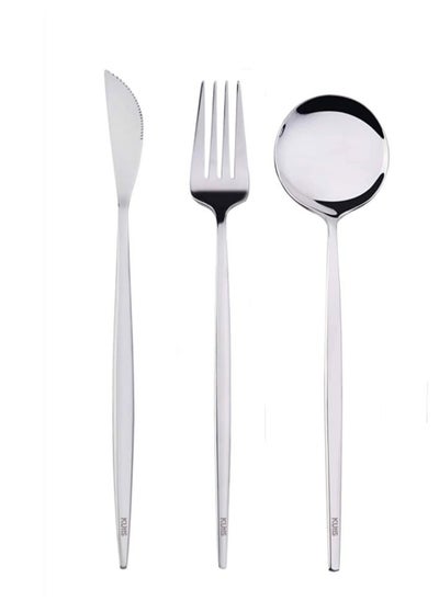 Buy 3-Piece Stainless Steel Cutlery Set in UAE