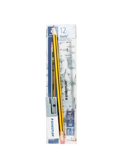 Buy Staedtler Pencil With Eraser Sharpener and Ruler Combo in UAE