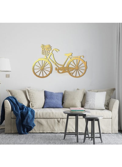 Buy Bike Wood Wall Art 70X110 Gold in Egypt