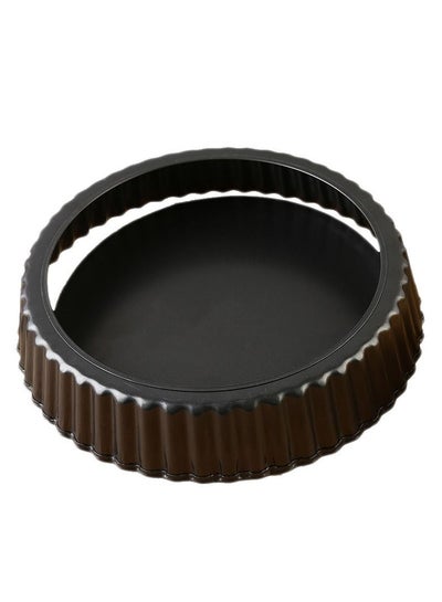 Buy Pancake Mould Cake Pan Pie Pan with Loose Base Black 27.5*5.3cm in Saudi Arabia