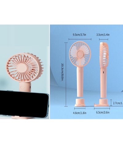 Buy Rechargeable Mini Handheld Fan, 3 Speeds, Suitable For Home, Office And Outings (Multi-Color) in Egypt