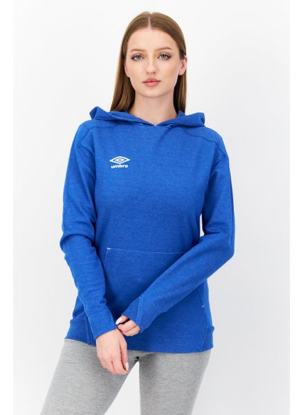 Buy Women Sportswear Fit Brand Logo Training Hoodies, Blue in UAE