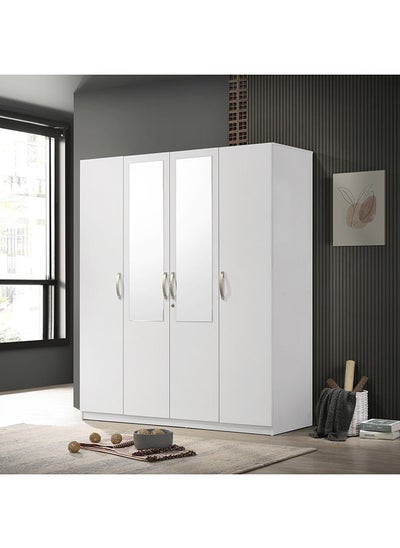 اشتري Kulltorp Plus 4-Door Wardrobe With Mirror 52 x 182 x 160 cm في الامارات