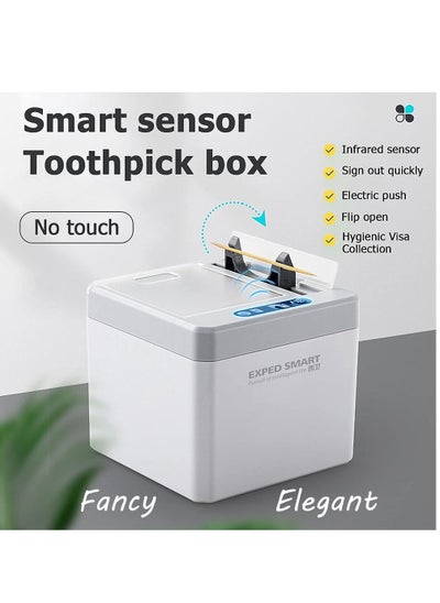 Buy Intelligent Sensing Toothpick Box Built in Toothpick Storage Box Automatic Pop-Up Toothpicks Elegant and Fancy Suitable for House use Restaurant Hotel in Saudi Arabia