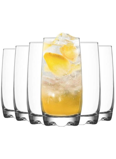 Buy Drinking Glasses Set of 6- Lead-Free. Durable and Stylish for Water Glass. Juice Glass. Mojito Glass Cups and Mixed Drink Cocktail Glasses and Tumblers. Highball Glasses (Design 33) in UAE
