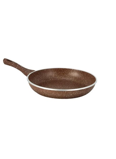 Buy Joli Die Cast Fry Pan Non Stick Marble Coating 24cm Brown in Saudi Arabia