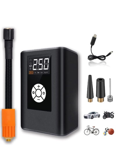 Buy Tire Inflator, Portable Air Compressor 150PSI Electric Air Pump, with Pressure Gauge LED Light USB Power Bank Auto Shut Off, for Car, Bicycle, Balls and Other Inflatables in UAE