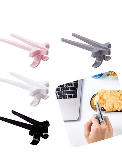 Buy 4 Pcs Finger Chopsticks for Gamers, Snack Clips, Lazy Artifact Auxiliary Controller Food Tweezer for Gamer Controllers Accessories No Dirty Hands Finger Tongs in UAE