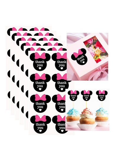 Buy M Ickey Mi N Nie A Mou Se Thank You Stickers 2.38 X 2 Inch Mick Ey Ears Thank You Labels For Envelope Seals Birthday Baby Shower Party 200 Pack in Saudi Arabia