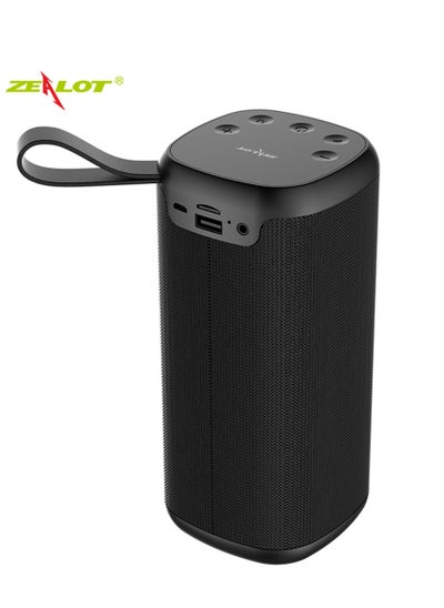 اشتري ZEALOT S35 Black Camouflage Portable Bluetooth Speaker Outdoor HIFI Subwoofer Music Box في السعودية