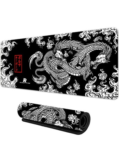 Buy Japanese Dragon Large Gaming Mousepad Keyboard Gamer Mouse Pad on The Table Speed Desk Mat Anime 800 * 300 * 3mm Mouse Mats in Saudi Arabia