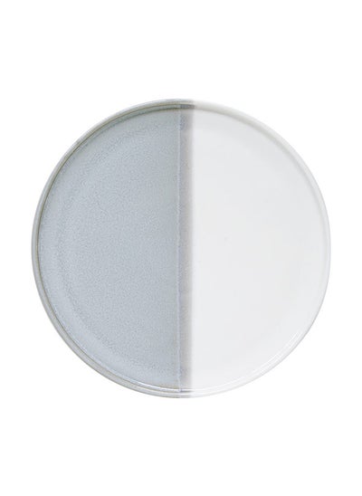 Buy Double Porcelain Side Plate, Blue & White - 21 cm in UAE