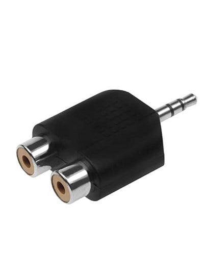Buy Male To Female Audio Video Portable Adapter Black in Egypt