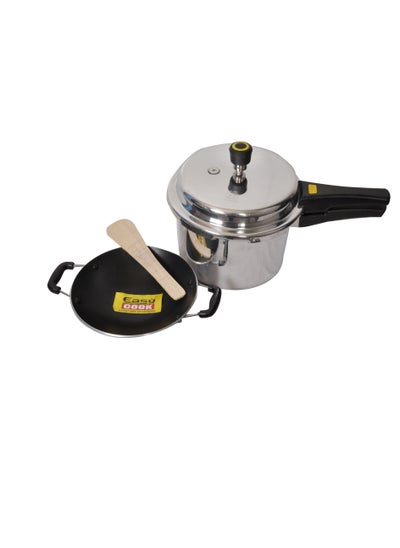 اشتري Pressure Cooker Regular With Appachatty, Silver 5L في الامارات