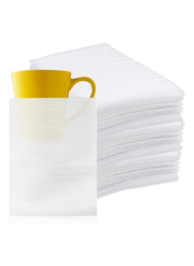 Buy 100 Pack Foam Wrap Sheets Cushion Foam, Foam Wrap Sheets Cushioning For Moving, Shipping, Packaging, Storage-Safely Cushion Wrap For Dishes, Furniture, Glasses, Plates, Cups (12x 8 Inch) in Saudi Arabia