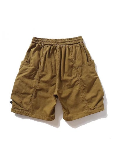 اشتري Shawn Yue Style Large Pocket Techwear Casual Shorts Yellow في السعودية