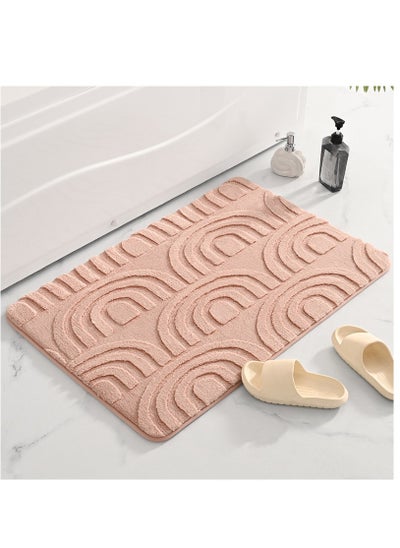 Buy 1-Piece Size Is 60x90 Cm Thickened Memory Cotton Entrance Mat Bathroom Anti-Skid Mat Bathroom Entrance Kitchen Water Absorbing Household Floor Mat in UAE