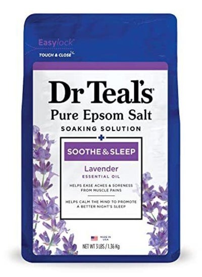 اشتري Epsom Salt Soaking Solution, Soothe & Sleep, Lavender 1360grams في السعودية