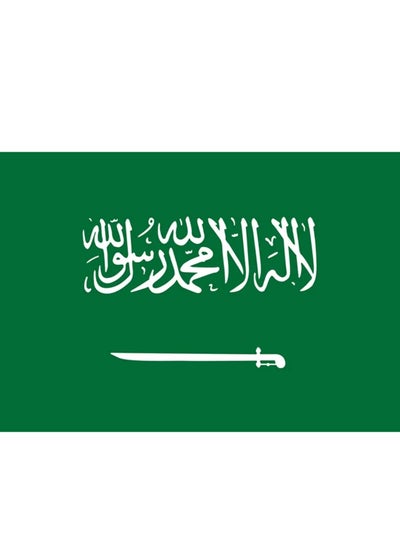 Buy SAUDI ARABIA Flag National Day Durable Long Lasting For Outdoor And Indoor Use For Building Home And Car Decoration 150X90CM in UAE