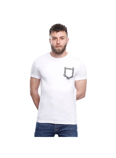 اشتري COUP Regular Basic T-Shirt For Men - White - S في مصر